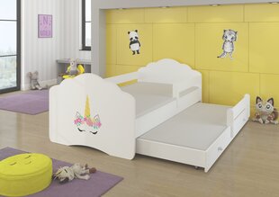 Lastevoodi Casimo II Barrier Unicorn 160x80cm + madrats цена и информация | Детские кровати | kaup24.ee