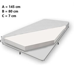 Детская кровать Casimo II Unicorn 160x80cm + матрас цена и информация | Детские кровати | kaup24.ee