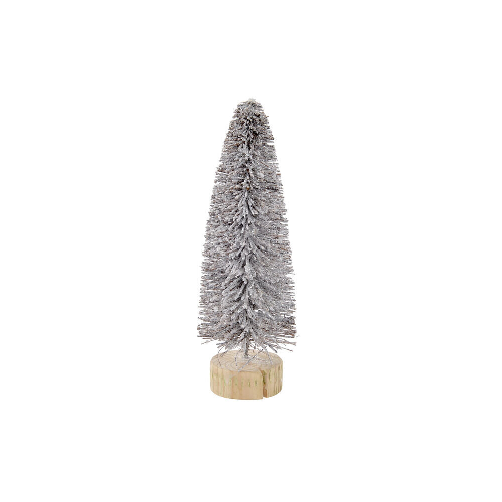 Jõulupuu DKD Home Decor Puit Kookoskiud Lumi (7 x 7 x 21 cm) hind ja info | Jõulukaunistused | kaup24.ee