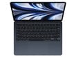 Notebook|APPLE|MacBook Air|MLY43RU/A|13.6"|2560x1664|RAM 8GB|SSD 512GB|8-core GPU|ENG/RUS|macOS Monterey|Midnight|1.24 kg|MLY43RU/A hind ja info | Sülearvutid | kaup24.ee