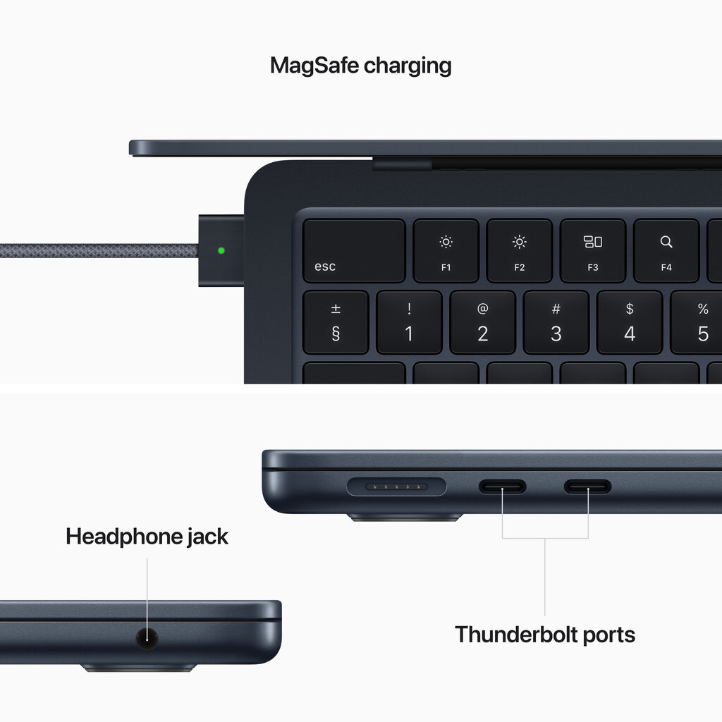 MacBook Air 13” Apple M2 8C CPU, 10C GPU/8GB/512GB SSD/Midnight/RUS - MLY43RU/A hind ja info | Sülearvutid | kaup24.ee