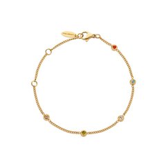 Kuldne jalakett Paul Hewitt RAINBOW Stones Anklet PH003659 PH003659 hind ja info | Käevõrud, käeketid | kaup24.ee