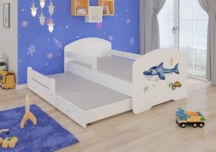 Детская кровать Pepe II Barrier Sea Animals 160x80см + Матрас цена и информация | Детские кровати | kaup24.ee