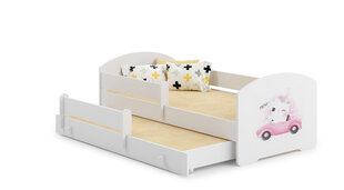 Детская кровать Pepe II Barrier Cat in a Car 160x80см + Матрас цена и информация | Детские кровати | kaup24.ee