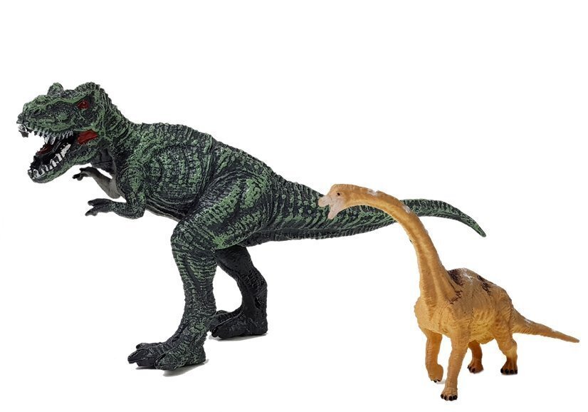 Dinosaurus Brachiosaurus, Tyrannosaurus Rex figuuride komplekt hind ja info | Poiste mänguasjad | kaup24.ee