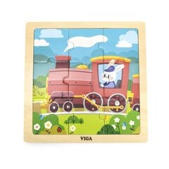 Puidust puzzle - rong, 9 tükki hind ja info | Imikute mänguasjad | kaup24.ee