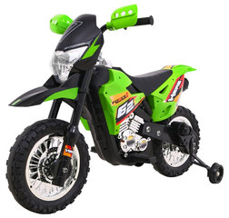 Электрический мотоцикл Кросс, зеленый цена и информация | Электромобили для детей | kaup24.ee