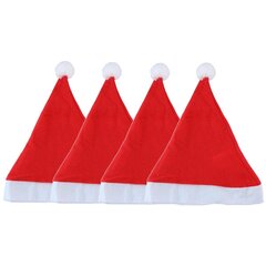 Jõuluvana mütside komplekt, 4 tk hind ja info | Jõulukaunistused | kaup24.ee