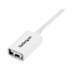 USB-kaabel Startech USBEXTPAA1MW  Valge hind ja info | Mobiiltelefonide kaablid | kaup24.ee