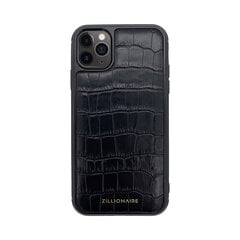 Кожаный чехол Zillionaire Croco Matte для iPhone 11 Pro Max (6,5″) — Чёрный цена и информация | Чехлы для телефонов | kaup24.ee