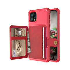 Чехол Wallet для iPhone 11 Pro Max (6,5″) — Красный цена и информация | Чехлы для телефонов | kaup24.ee