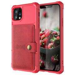 Чехол Wallet для iPhone 11 Pro Max (6,5″) — Красный цена и информация | Чехлы для телефонов | kaup24.ee