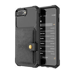Чехол Wallet для iPhone 7/8 Plus (5,5″) — Чёрный цена и информация | Чехлы для телефонов | kaup24.ee