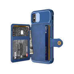 iPhone X/Xs (5,8″) Wallet ümbris – Sinine hind ja info | Telefoni kaaned, ümbrised | kaup24.ee