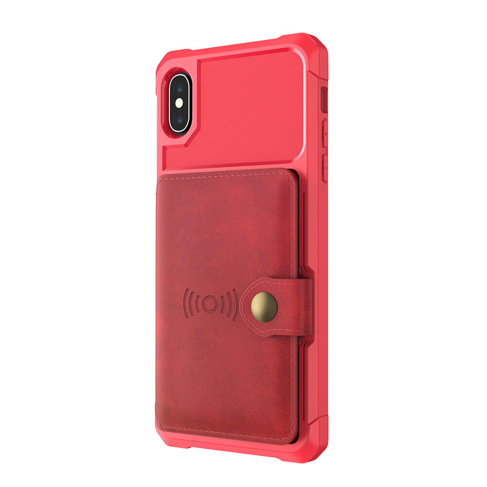 iPhone Xs Max (6,5″) Wallet ümbris – Punane цена и информация | Telefoni kaaned, ümbrised | kaup24.ee
