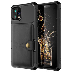 Чехол Wallet для iPhone 11 Pro Max (6,5″) — Чёрный цена и информация | Чехлы для телефонов | kaup24.ee