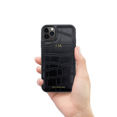Кожаный чехол Zillionaire Croco Matte для iPhone 11 Pro (5,8″) — Чёрный цена и информация | Чехлы для телефонов | kaup24.ee