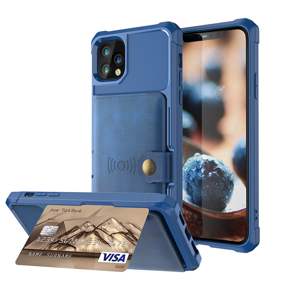 iPhone 11 Pro (5,8″) Wallet ümbris – Sinine цена и информация | Telefoni kaaned, ümbrised | kaup24.ee