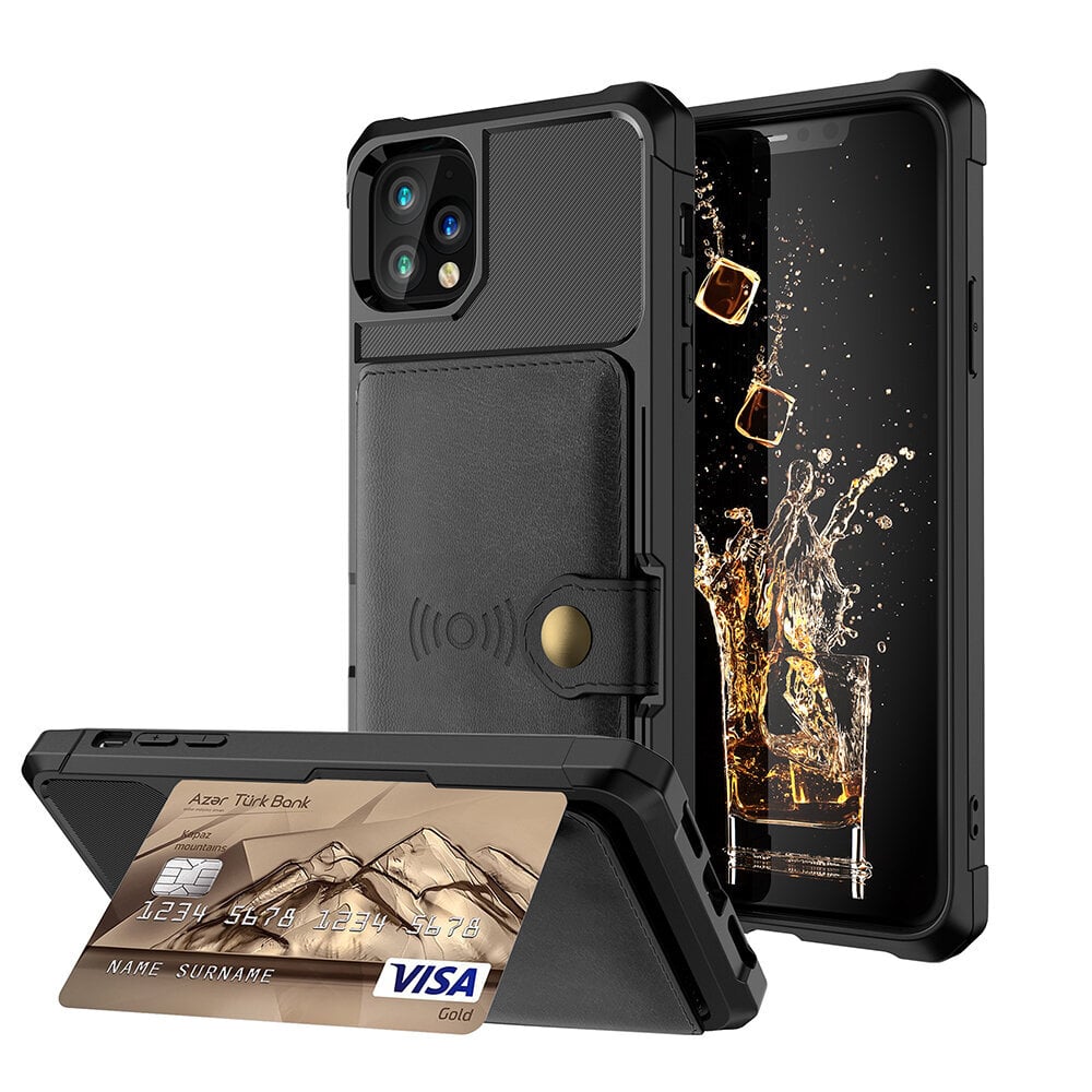 iPhone 11 Pro (5,8″) Wallet ümbris – Must цена и информация | Telefoni kaaned, ümbrised | kaup24.ee