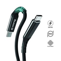 Crong Armor Link, USB-C - USB-C, 1.5 m hind ja info | Mobiiltelefonide kaablid | kaup24.ee