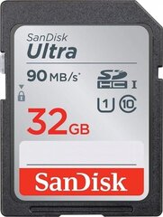 SanDisk Ультра SDHC 32 ГБ цена и информация | Карты памяти | kaup24.ee