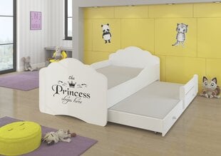 Lastevoodi Casimo II Princess Black 160x80cm + Madrats цена и информация | Детские кровати | kaup24.ee