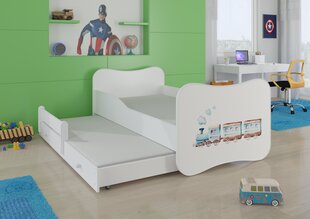 Детская кровать Gonzalo II Railway 160x80см + Матрас цена и информация | Детские кровати | kaup24.ee