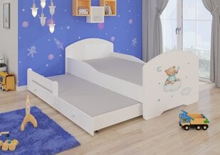 Детская кровать Pepe II Teddy Bear and Cloud 160x80см + Матрас цена и информация | Детские кровати | kaup24.ee