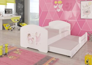 Lastevoodi Pepe II Barrier Ballerina with Unicorn 160x80cm + madrats hind ja info | Lastevoodid | kaup24.ee