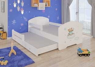 Детская кровать Pepe Barrier Teddy Bear and Cloud 160x80см + Матрас цена и информация | Детские кровати | kaup24.ee