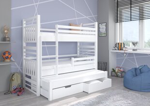 Детская кровать Hippo 190x87x175см, белая цена и информация | Детские кровати | kaup24.ee