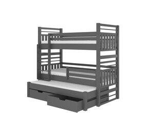 Детская кровать Hippo 190x87x175 см, темно-серая цена и информация | Детские кровати | kaup24.ee