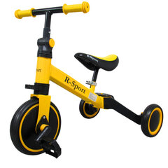 Балансировочный велосипед-трехколесный велосипед P8, 4in1, желтый цена и информация | Балансировочные велосипеды | kaup24.ee