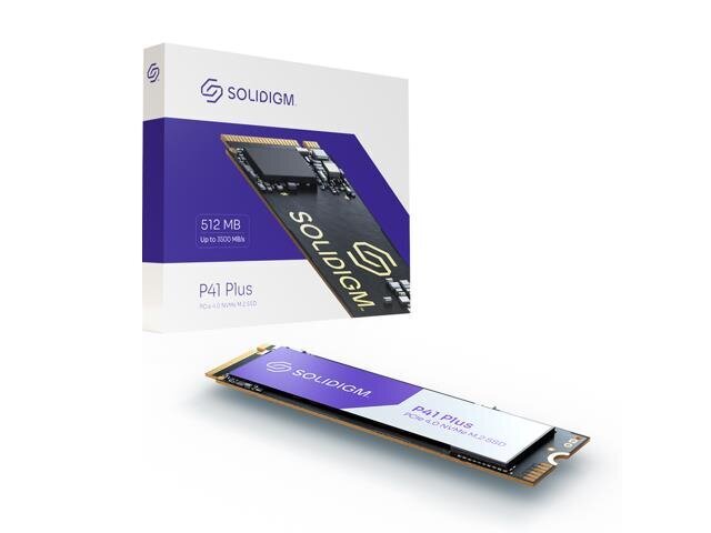 Solidigm SSD P41 PLUS SERIES, 512GB, M.2 2280, PCIE 4.0 X4, NVME, 3D QLC цена и информация | Sisemised kõvakettad (HDD, SSD, Hybrid) | kaup24.ee