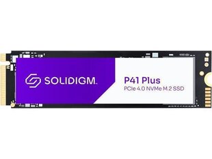 Solidigm SSD P41 PLUS SERIES, 512GB, M.2 2280, PCIE 4.0 X4, NVME, 3D QLC цена и информация | Внутренние жёсткие диски (HDD, SSD, Hybrid) | kaup24.ee