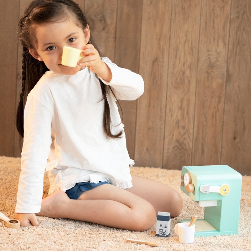 Classic World puidust kohvimasin, 7 el. цена и информация | Tüdrukute mänguasjad | kaup24.ee