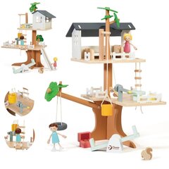 Деревянный кукольный домик Classic World, 31 шт. цена и информация | Игрушки для девочек | kaup24.ee