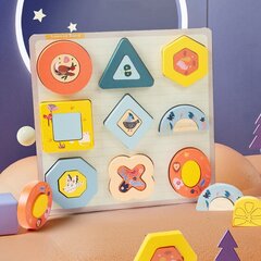 Puidust puzzle - Geomeetrilised kujundid hind ja info | Imikute mänguasjad | kaup24.ee