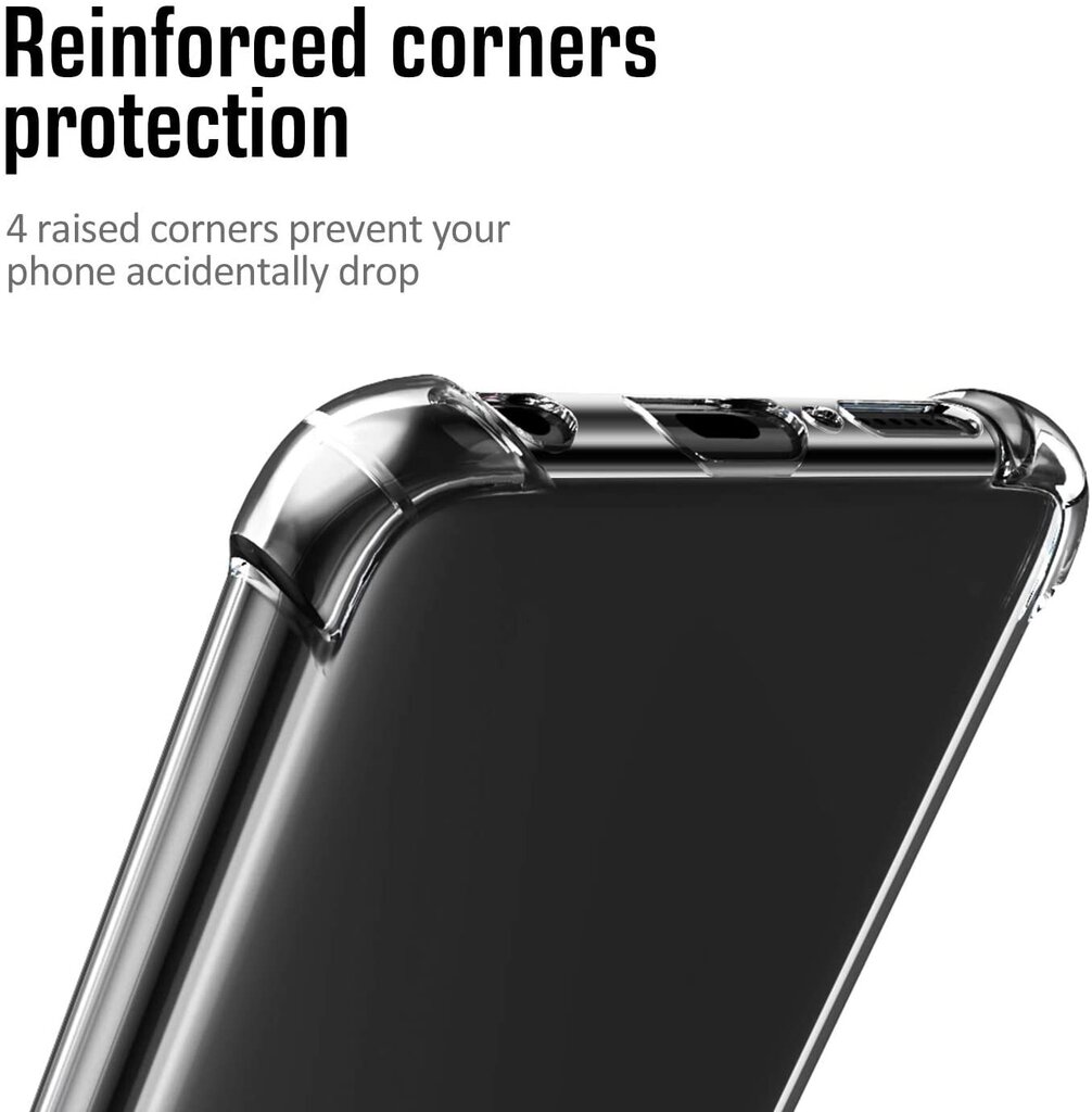 Samsung Galaxy A40 (5,9″) läbipaistev Shockproof ümbris цена и информация | Telefoni kaaned, ümbrised | kaup24.ee