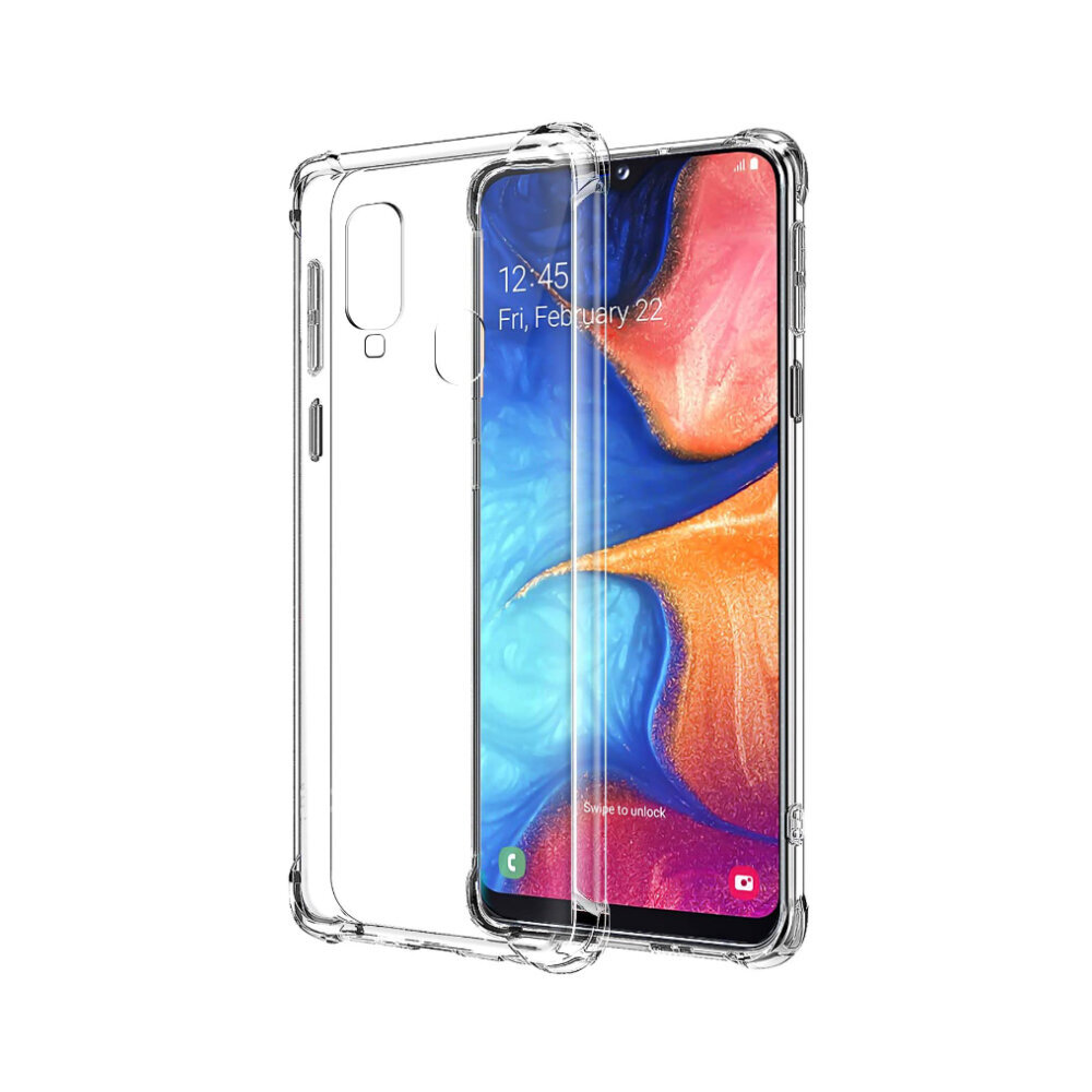 Samsung Galaxy A40 (5,9″) läbipaistev Shockproof ümbris цена и информация | Telefoni kaaned, ümbrised | kaup24.ee