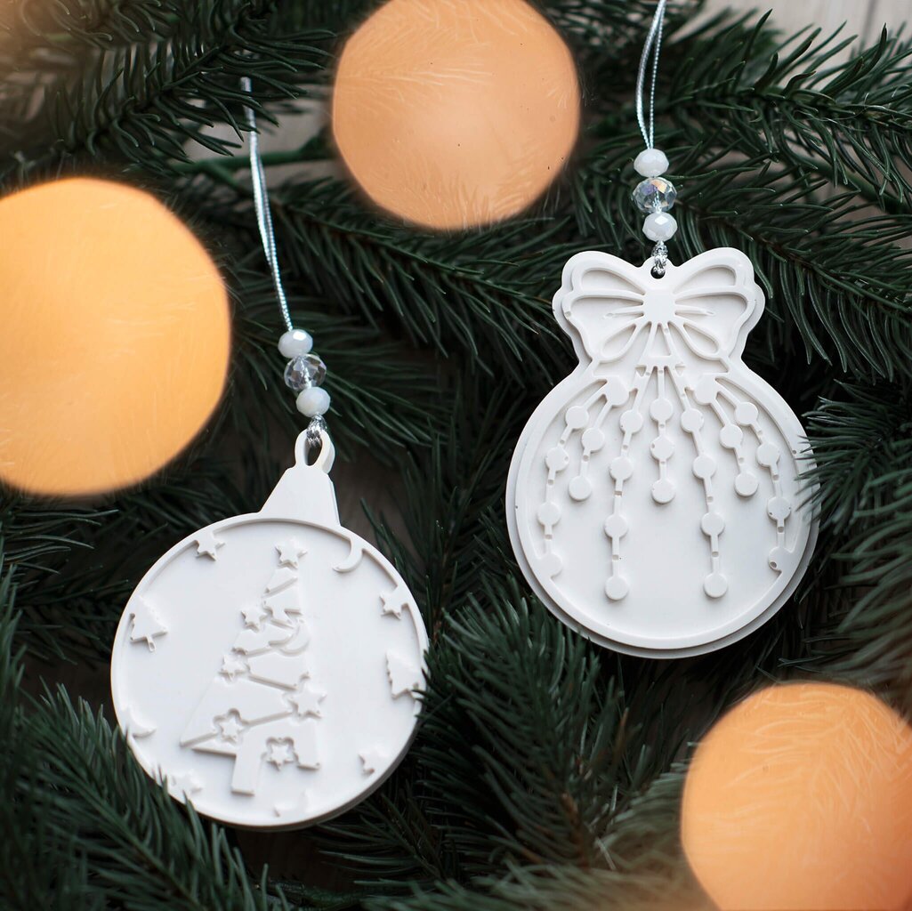 Sart Craft rippuvad jõulukaunistused White Circle Beads hind ja info | Jõulukaunistused | kaup24.ee