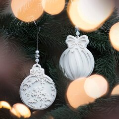 Sart Craft rippuvad jõulukaunistused White Circle Lines цена и информация | Рождественские украшения | kaup24.ee