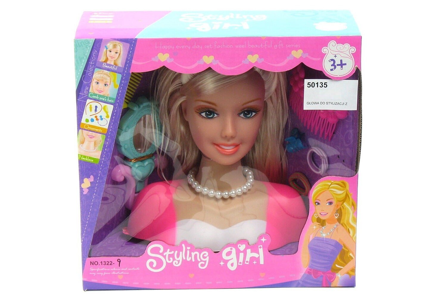 Nuku pea soengu tegemiseks (50135) 4305 hind ja info | Tüdrukute mänguasjad | kaup24.ee
