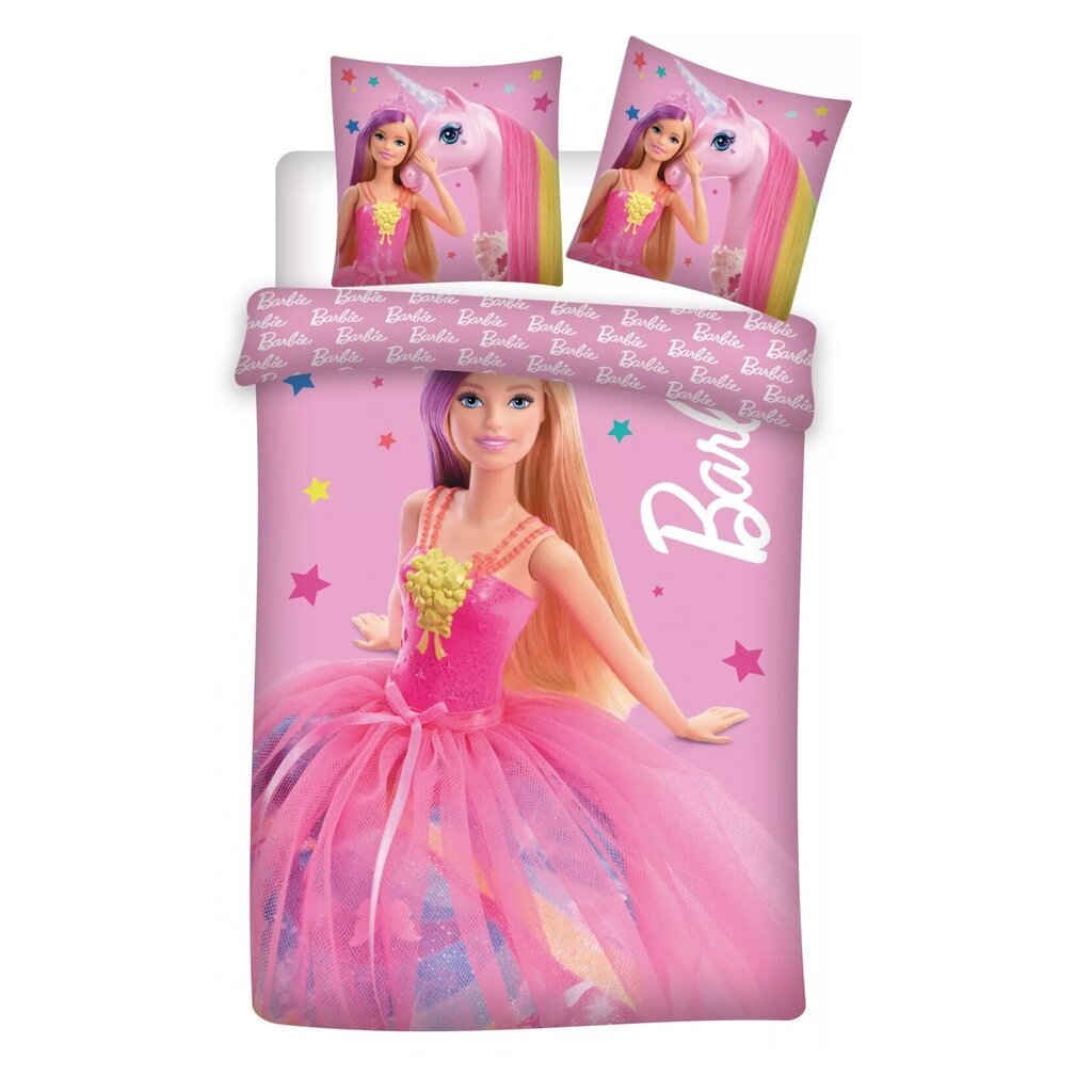 Voodipesukomplekt Barbie, 2-osaline цена и информация | Beebide ja laste voodipesu | kaup24.ee
