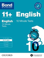 Bond 11plus: Bond 11plus 10 Minute Tests English 10-11 years 1 hind ja info | Noortekirjandus | kaup24.ee