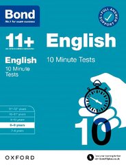 Bond 11plus: Bond 11plus English 10 Minute Tests with Answer Support 8-9 years 1 цена и информация | Книги для подростков и молодежи | kaup24.ee