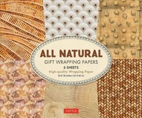 All Natural Gift Wrapping Papers 6 sheets: 24 x 18 inch (61 x 45 cm) Wrapping Paper hind ja info | Tervislik eluviis ja toitumine | kaup24.ee