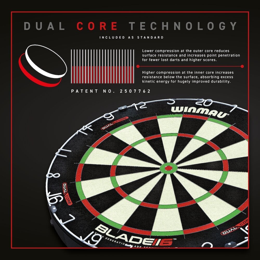 Noolemängu märklaud Winmau Blade 6 Dual Core hind ja info | Noolemängud | kaup24.ee