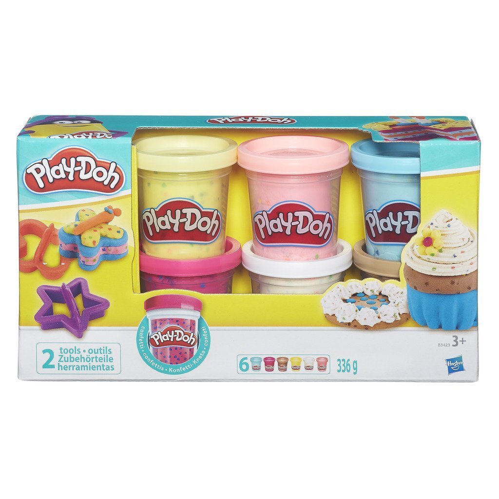 PLAY DOH voolimismassi komplekt Confetti Compund, B3423EU4 цена и информация | Kunstitarbed, voolimise tarvikud | kaup24.ee