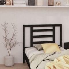 Изголовье кровати, 106x4x100 см, чёрное цена и информация | Кровати | kaup24.ee